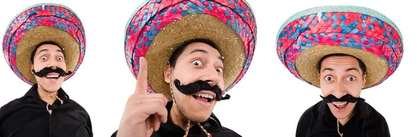 Divertido mexicano con sombrero sombrero —  Fotos de Stock