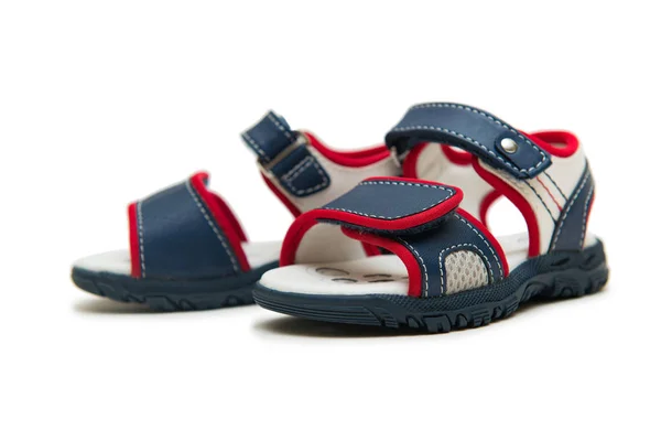 Baby schoenen geïsoleerd op de witte achtergrond — Stockfoto