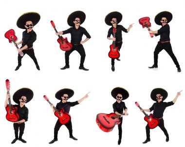 Şapkalı komik bir Meksikalı.