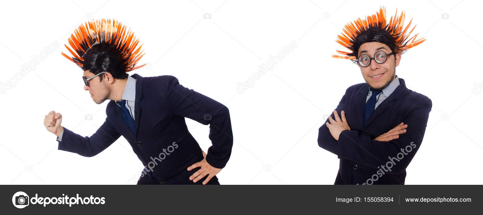 Funny Man With Mohawk Hairstyle Stock Photo C Elnur 155058394