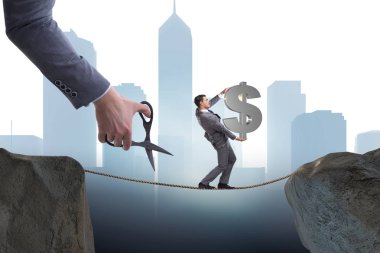 Bir dolar taşıyan adam.