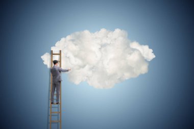 Hırs ve motivasyon konseptinde iş adamı