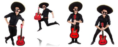 Şapkalı komik bir Meksikalı.