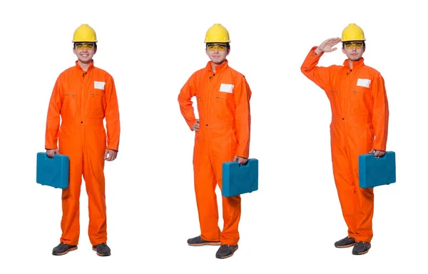 Industrial worker isolated on the white background — Stock Photo, Image