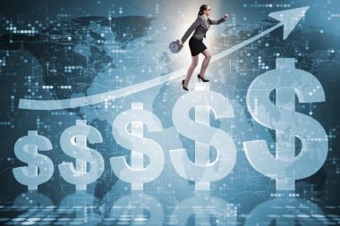 Amerikan Doları Konseptinde İşkadını