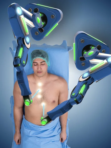Cirurgia realizada por braço robótico — Fotografia de Stock
