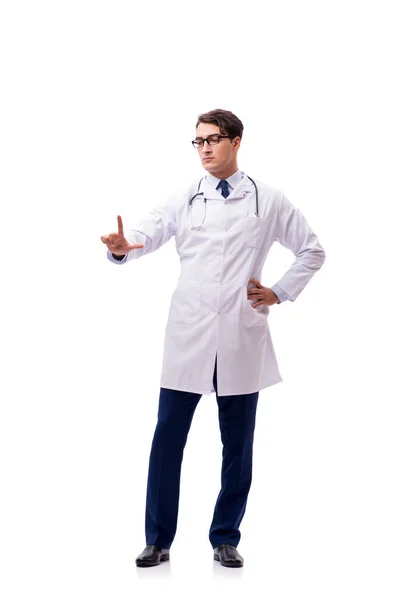 Mladý lékař izolované na bílém pozadí — Stock fotografie