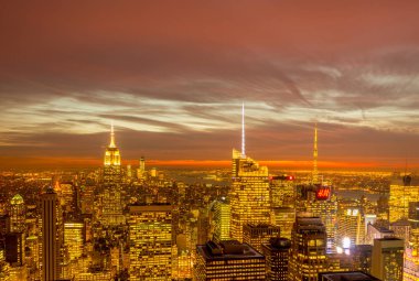 New York - 20 ARALIK 2013: Aşağı Manhattan 'ın Görünümü