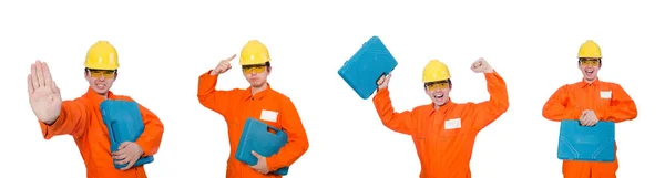 Industrial worker isolated on the white background — Stock Photo, Image