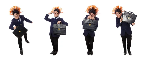 Homme drôle avec coiffure mohawk — Photo