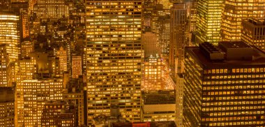 Günbatımında New York Manhattan manzarası