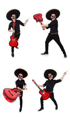 Şapkalı komik bir Meksikalı.