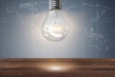 Taze fikirler kavramı 3d render ampuller