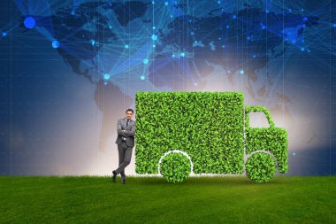 Elektrikli otomobil konsepti yeşil çevre kavram