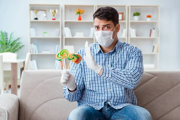 Homem que sofre de alergia - conceito médico — Fotografia de Stock