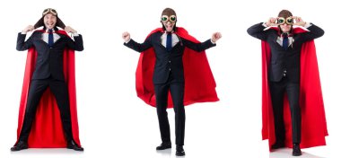 adam beyaz izole kırmızı kaplı