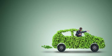 Elektrikli otomobil konsepti yeşil çevre kavram