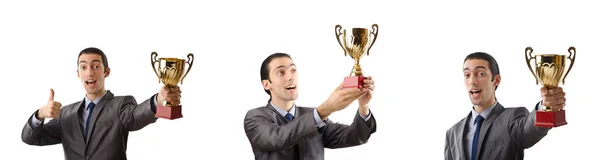 Collage of businessman receiving award — Stock Photo, Image