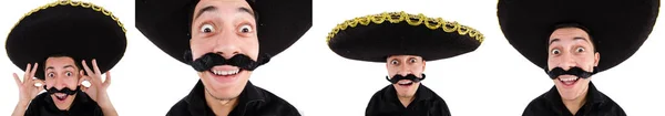 Mexicano engraçado com chapéu sombrero — Fotografia de Stock