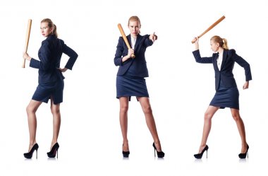 student en piggy bank op wit