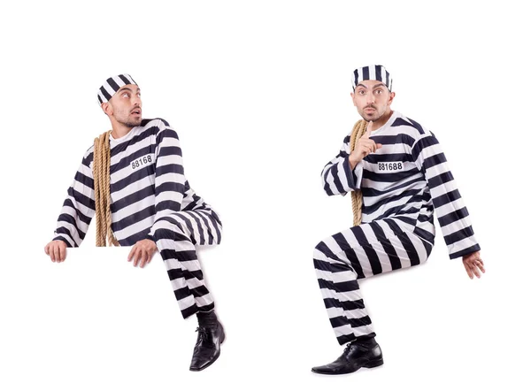 Dömd brottsling i randig uniform — Stockfoto