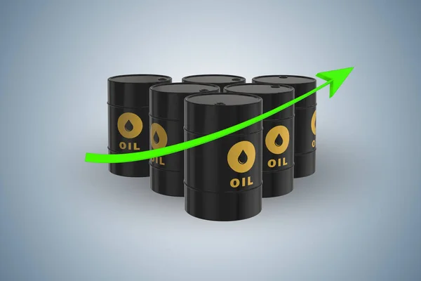 石油价格-三维渲染的概念 — 图库照片