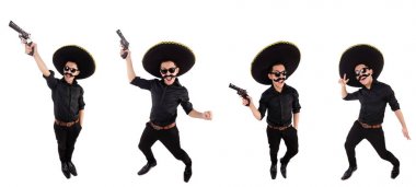 Şapkalı komik bir Meksikalı.