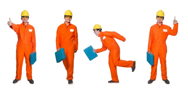 Industrial worker isolated on the white background — Stock Photo, Image