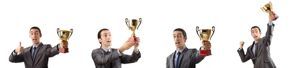 Collage of businessman receiving award — Stock Photo, Image