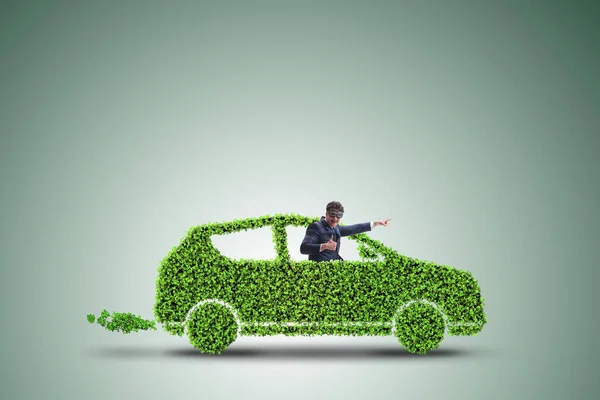 Elektrikli otomobil konsepti yeşil çevre kavram — Stok fotoğraf