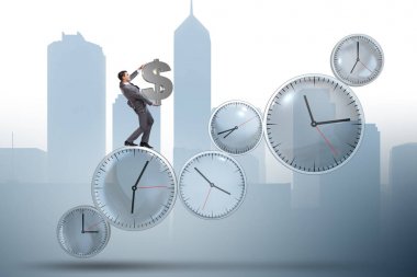 Para kavramı ile dolar tutan işadamı Zamanı