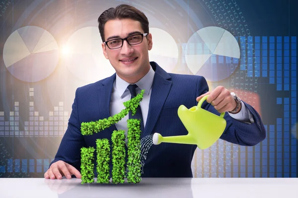 Businessman in recyling sustainable business concept — Stock Photo, Image
