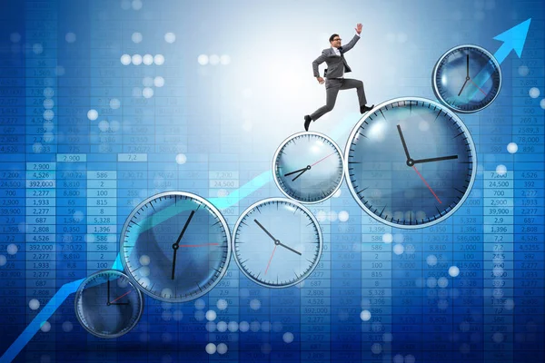 Zakenman in time management concept — Stockfoto
