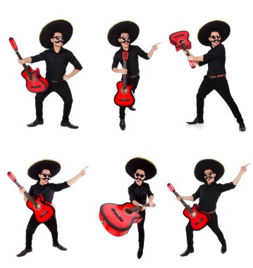 Şapkalı komik bir Meksikalı.