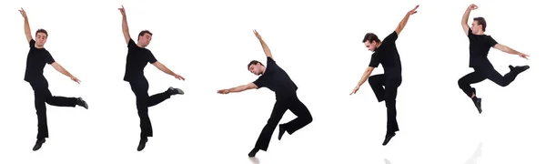 Tänzer isoliert auf weißem Hintergrund — Stockfoto
