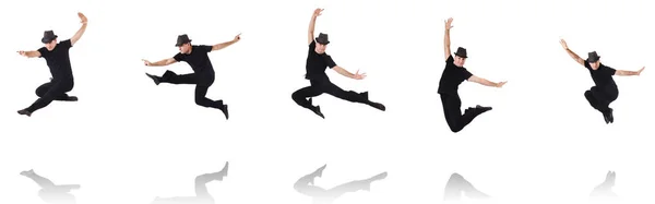 Bailarina bailando sobre el blanco —  Fotos de Stock