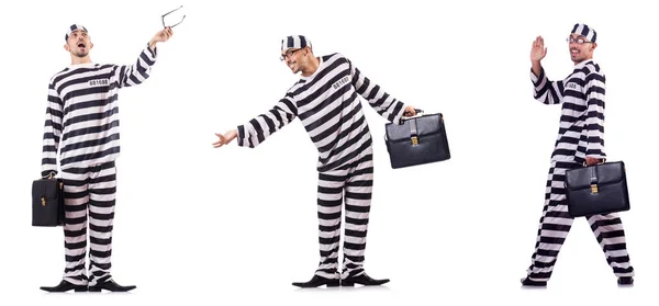 줄무늬 제복을 입은 유죄 판결받은 범죄자 — 스톡 사진
