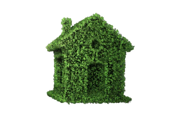 Grön energi huset koncept - 3d rendering — Stockfoto