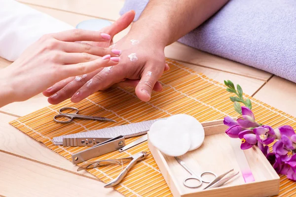 Hand manicure concept for man — Stock Photo, Image