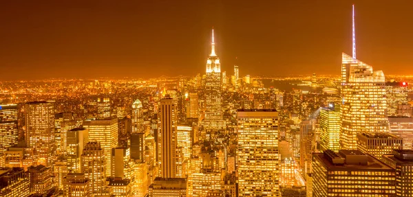 Günbatımında New York Manhattan manzarası