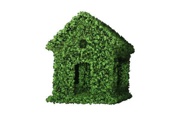 Groene energie huis concept - 3d rendering — Stockfoto