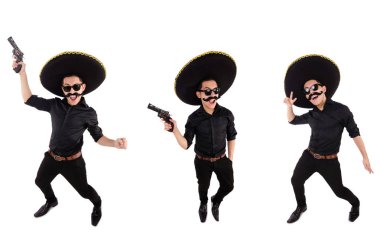 Şapkalı komik bir Meksikalı.