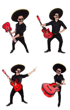 Şapkalı komik bir Meksikalı.