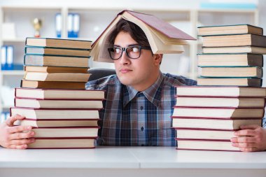 İnek öğrenci üniversite sınavlarına hazırlanıyor.