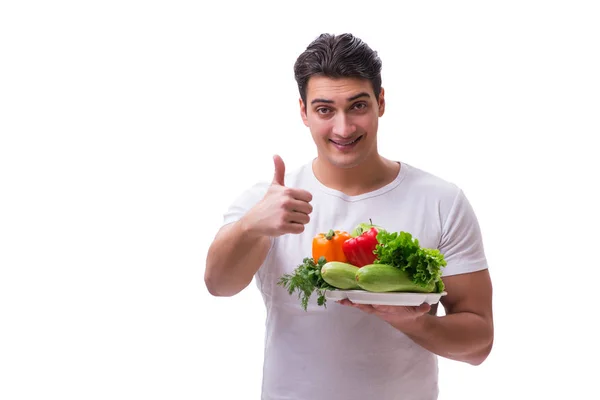 Człowiek w zdrowe jedzenie koncepcja — Zdjęcie stockowe