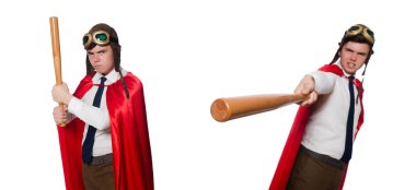 Beyaz tenli komik kahraman.