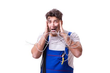 Komik adam Elektrik onarım işi