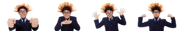 Забавна людина з зачіскою мохоподібної — стокове фото