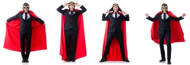 adam beyaz izole kırmızı kaplı