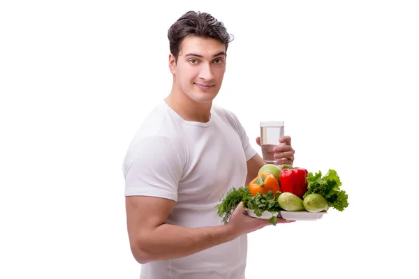 Man in gezond eten concept — Stockfoto